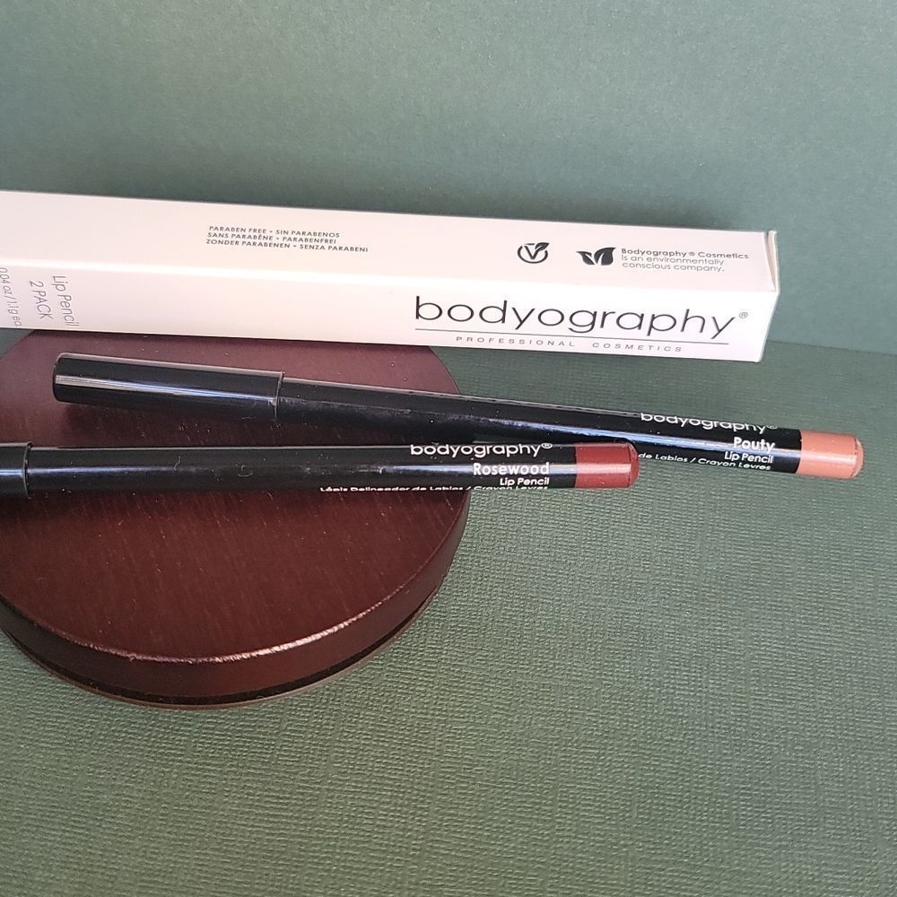 Bodyography Lip Pencil 2 Pack - Rosewood & Pouty
